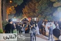 دسته عزاداری هیأت مذهبی سرخه در شام شهادت امام رضا(ع)