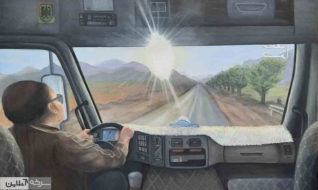 روایت نقاشی از زندگی رانندگان جاده