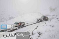 بارش برف جاده‌های سمنان را فرا گرفت